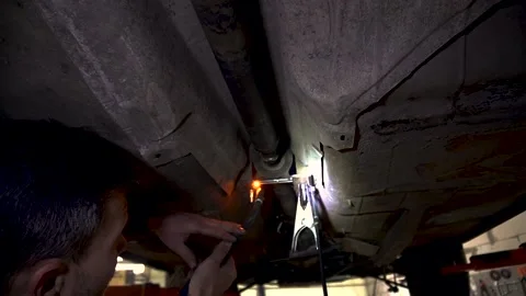 The welder performs welding works of metal Video stock 221433947