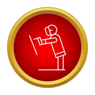 Welder persona working with welding machine icon Stock Illustration