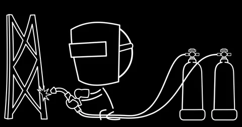 Welder at the plant Stock Footage 297441687