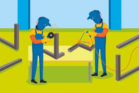 Welder Profession Stock Illustration