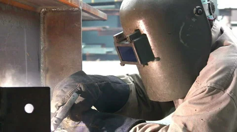 Welder profile Video stock 484890