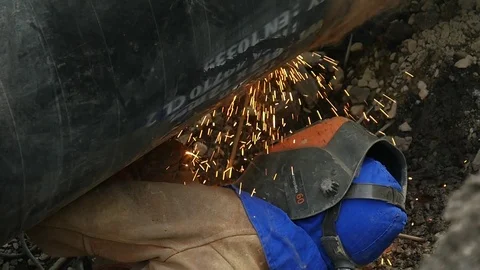 Welder, slowmotion 스톡 동영상 77155981