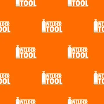 Welder tool pattern vector orange Stock Illustration