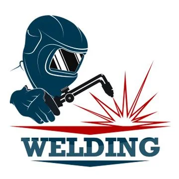 Welder with tool symbol Illustrazione stock