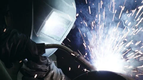 A welder at work close-up Stock Footage 161339691