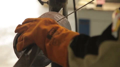 Welder at work in factory Stock Footage 57482132