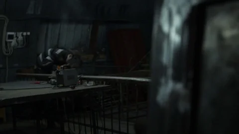 Welder at work in factory Stock Footage 72070667