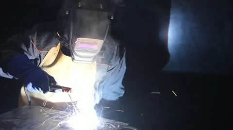 Welder at work Stock Footage 10934031