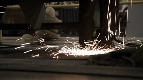 Welder at work Stock Footage 34459445