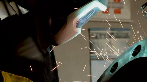 Welder at work Stock Footage 60772713