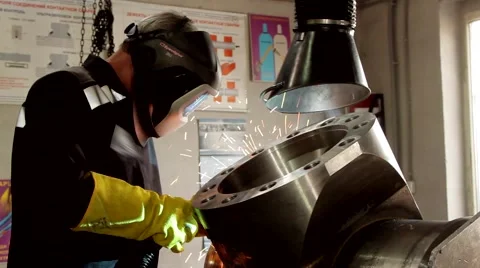 Welder at work Stock Footage 60772721