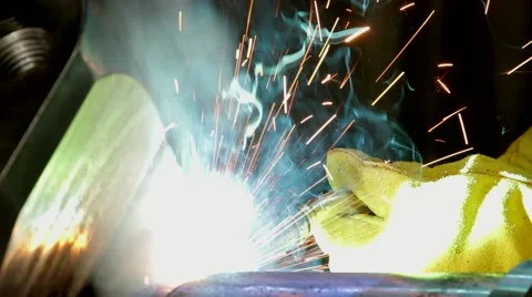 Welder at work Stock Footage 60772726