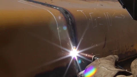 Welder at work Stock Footage 77049831