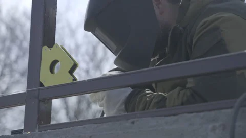 Welder at work  Stock Footage 141583455