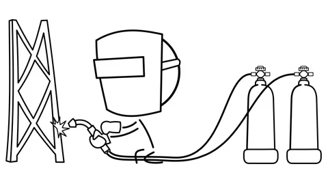 Welder at work Stock Footage 297441683