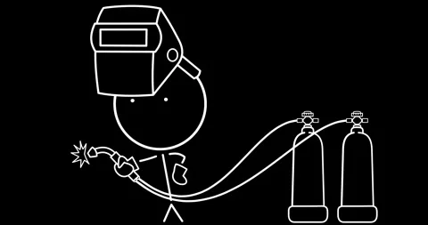 Welder at work Stock Footage 297468356