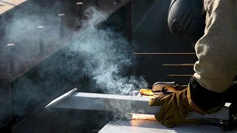 The welder is at work Stock Footage 305988359