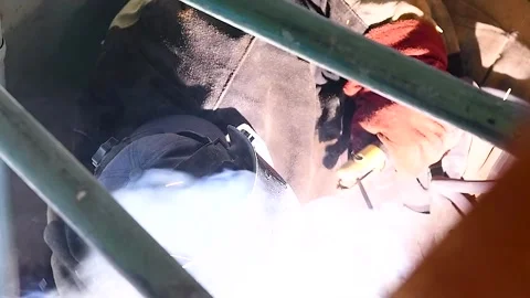 The welder is at work Stock Footage 305988509