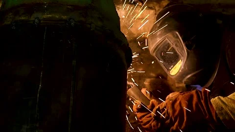 The welder is at work Stock Footage 305988519