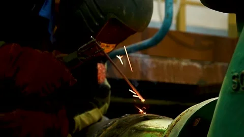 The welder is at work Stock Footage 305988521