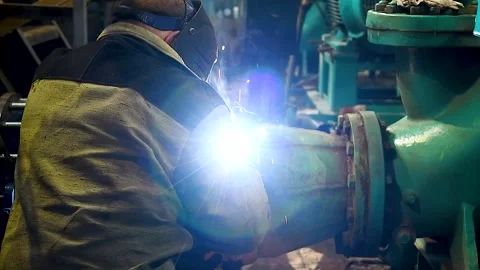 The welder is at work Stock Footage 320997543