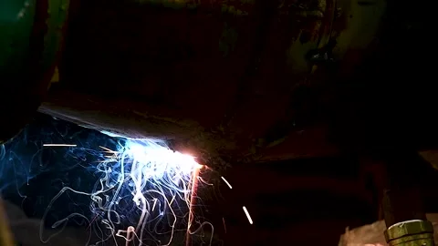 The welder is at work Stock Footage 320997553