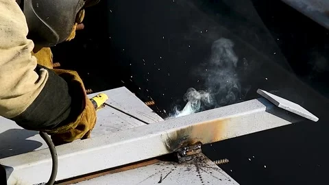 The welder is at work Stock Footage 321241359