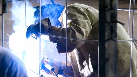 The welder is at work Stock Footage 321612521
