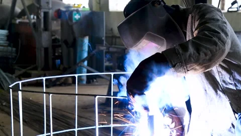 The welder is at work Stock Footage 321612533
