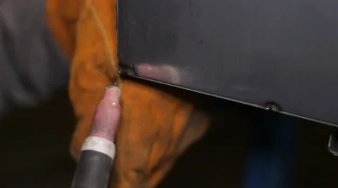 Welder at work in metal industry Stock-Footage 63440340