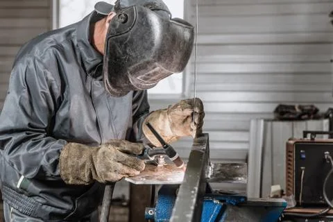 Welder in work Stock Photos