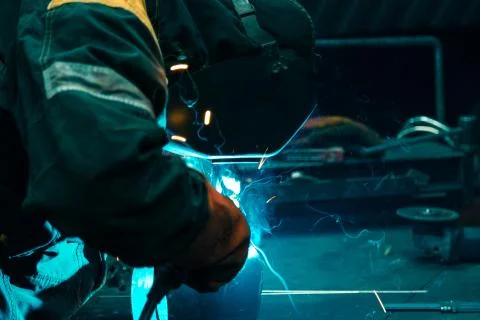 Welder at work 스톡 사진