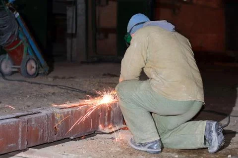 Welder at work Stock Photos