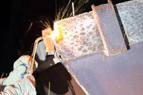 Welder at work Stock Photos