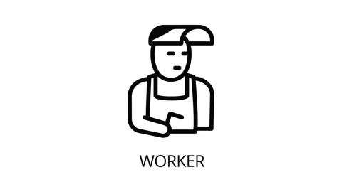 Welder worker icon animation Stock Footage 152641786