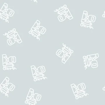 Welder worker line vector seamless pattern flat Illustrazione stock