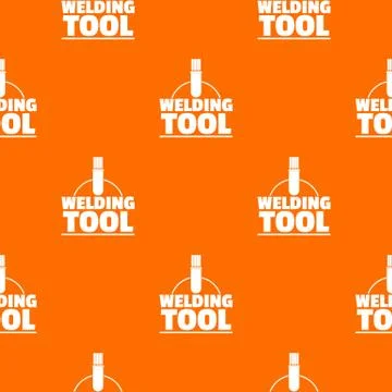 Welder worker pattern vector orange 库存插图
