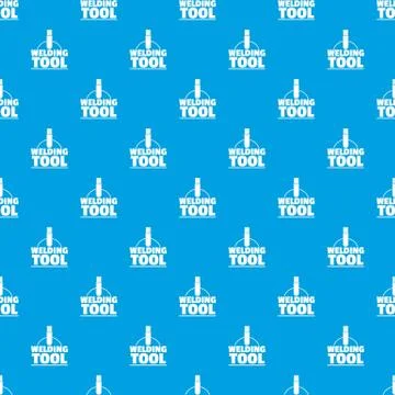 Welder worker pattern vector seamless blue Stock Illustration