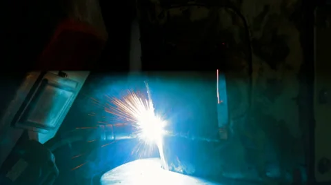 Welder Working At Auto Workshop Stock-Footage 31965422