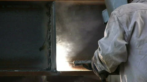 Welder working Video stock 480992