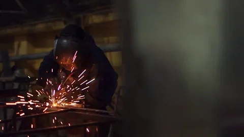 Welder working Video stock 77046573