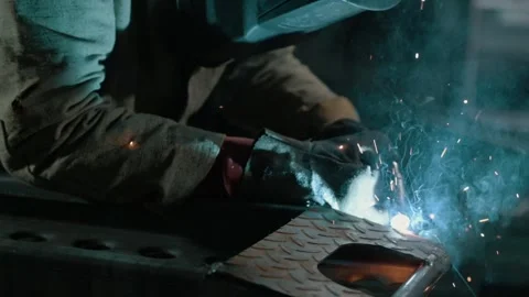 The welder is working. Stock Footage 324895918