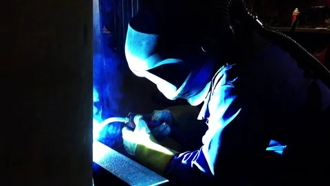 Welder working. Industrial video. Stock Footage 71423355
