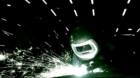 Welder working. Industrial video. Stock Footage 71469045