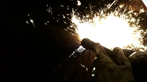 Welder working. Industrial video. Stock Footage 71502154