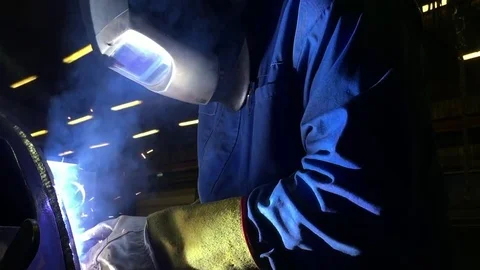 Welder working. Industrial video. Stock Footage 71502272