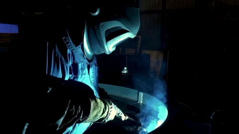 Welder working. Industrial video. Stock Footage 71503032