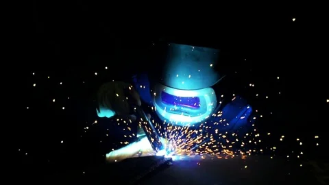 Welder working. Industrial video. Stock Footage 71718445