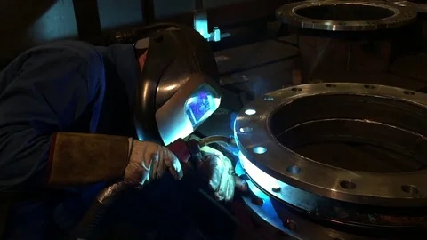 Welder working. Industrial video. Stock Footage 71718486