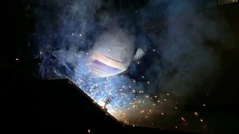 Welder working. Industrial video. Stock Footage 71768720
